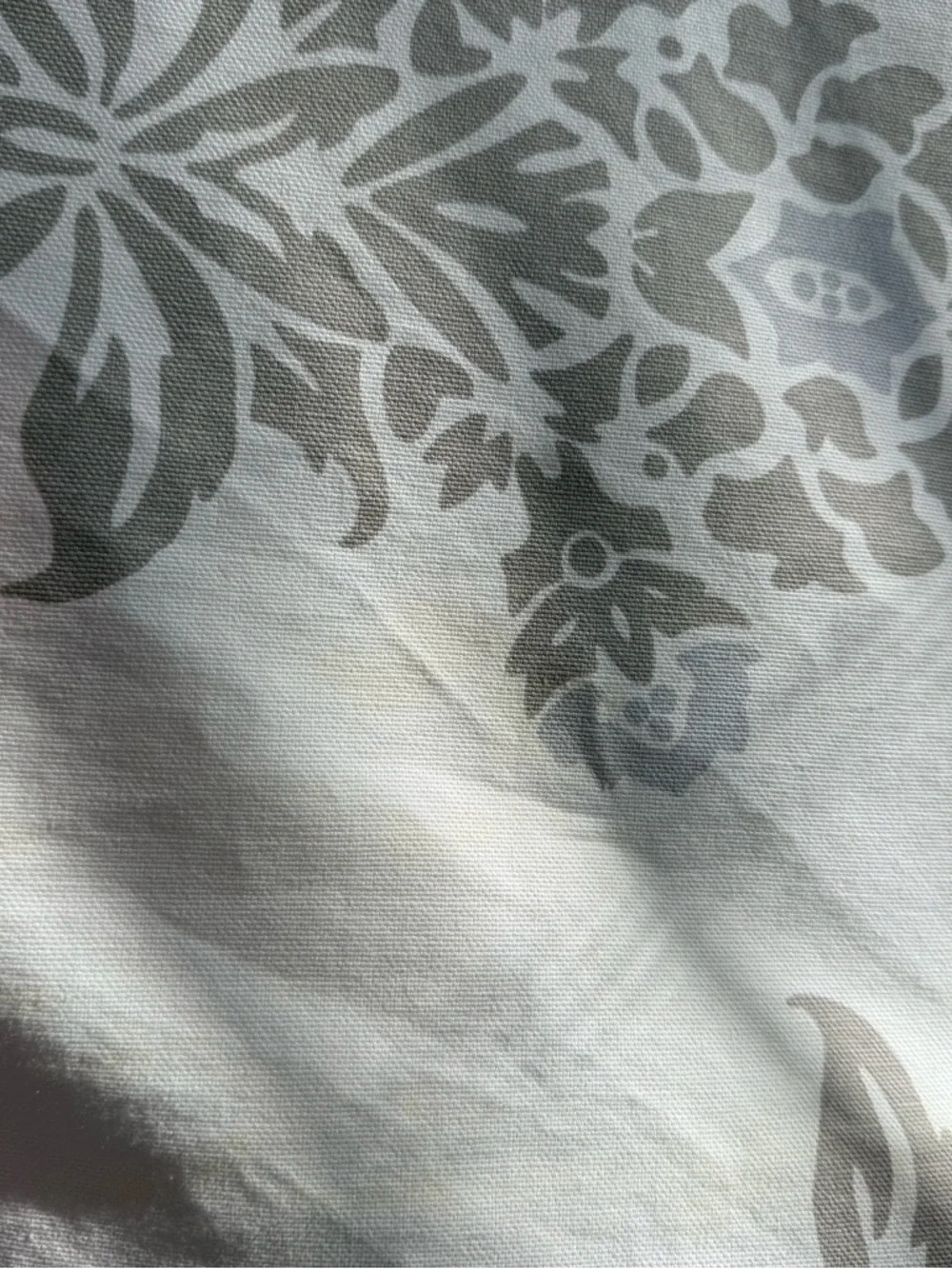 SERENA & LILY 100% Cotton Block Print Shower Curtain 72”x72” Portugal